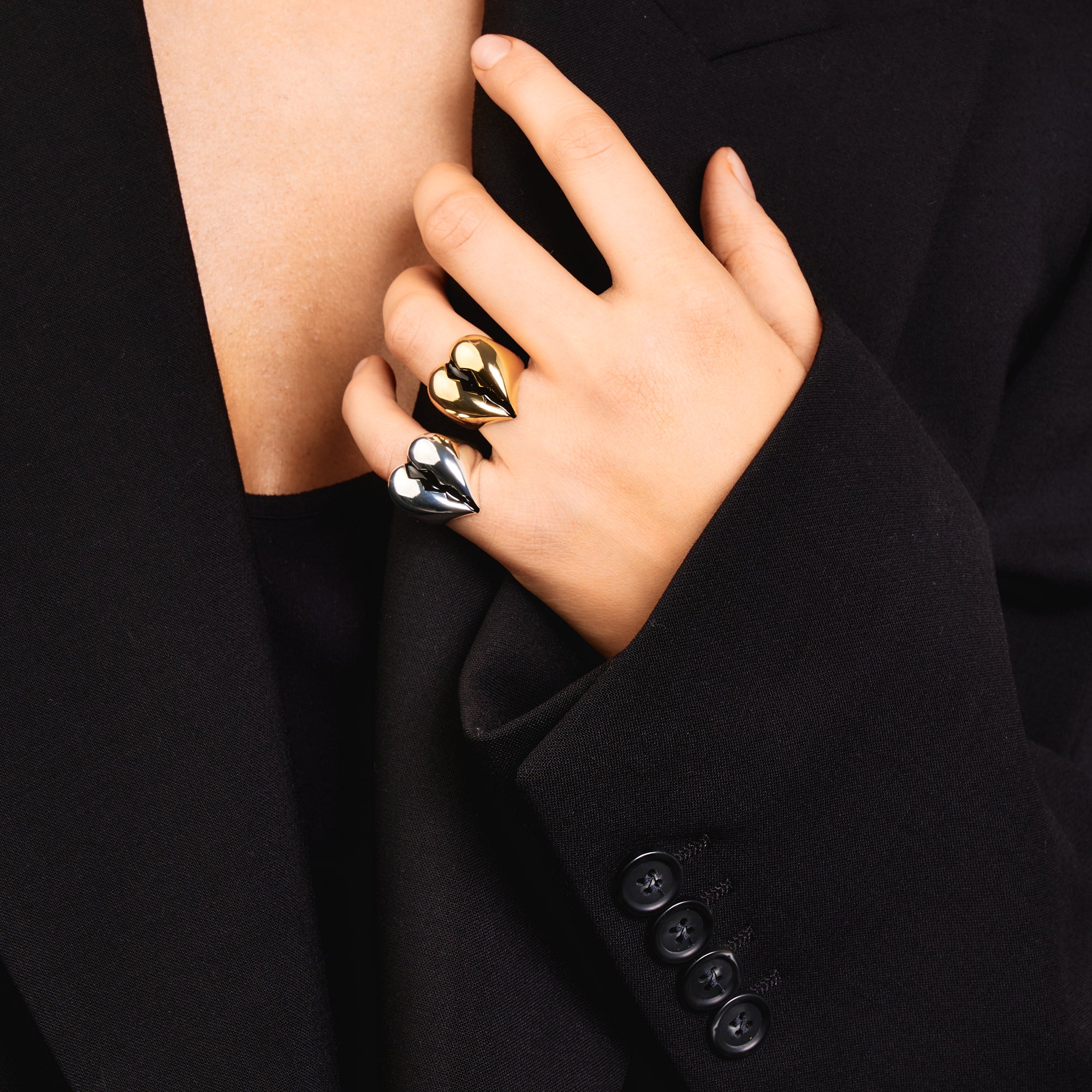 THE BROKEN HEART RING SILVER - AIRHESS